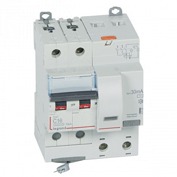 Дифференциальный автомат DX3 30mA 16A 2П Тип AC 4 мод. Legrand арт 411158