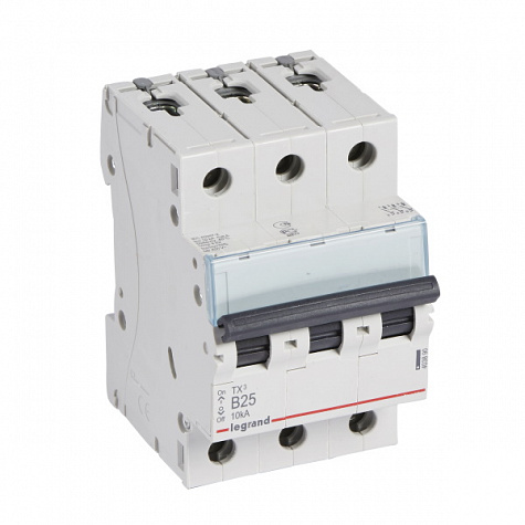 Автоматический выключатель TX3 10kA 25A 3П тип В. Legrand