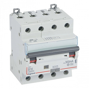 Дифференциальный автомат DX3 300mA 16A 4П Тип A(хар.В) 4мод. Legrand