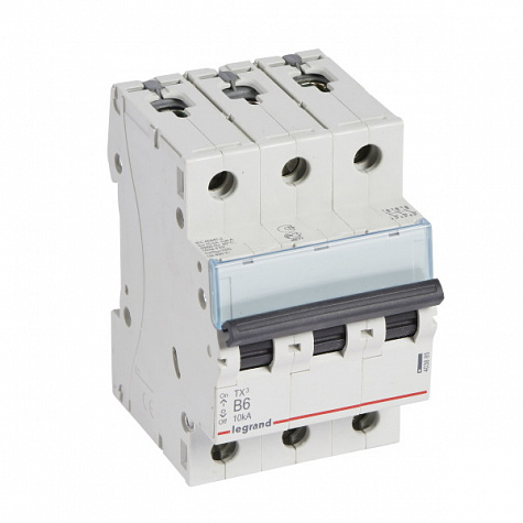 Автоматический выключатель TX3 10kA 6A 3П тип В. Legrand