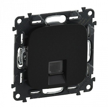 Розетка интернет одиночная RJ 45 Категория 5е UTP..Антрацит. Valena Allure. Legrand