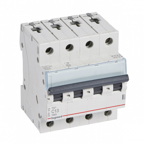 Автоматический выключатель TX3 10kA 13A 4П тип С. Legrand
