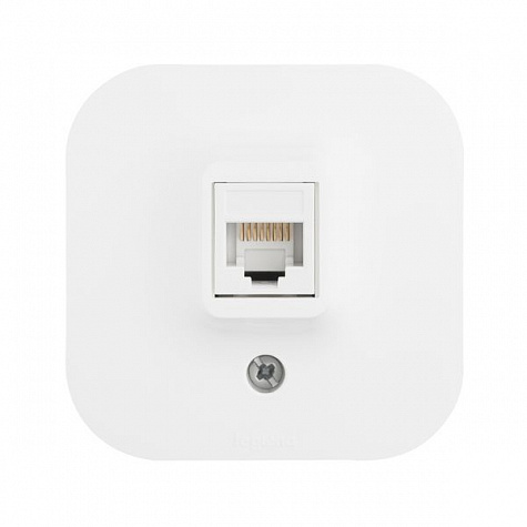 Розетка компьютерная RJ45 UTP кат.5е. Белый. Legrand Quteo