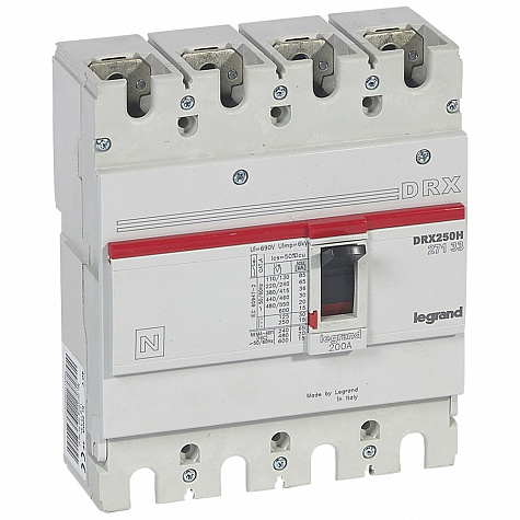 Legrand DRX250 термомагнитный 200A 4П 36KA