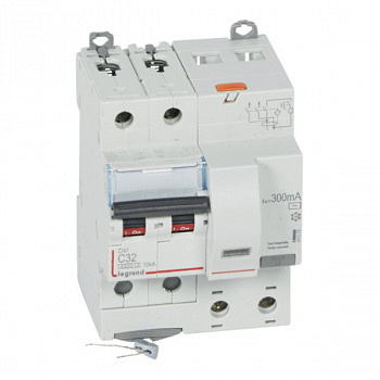 Дифференциальный автомат DX3 300mA 32A 2П Тип AC 4 мод. Legrand