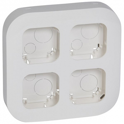 Установочный блок до 4 постов, Белый. Legrand Quteo