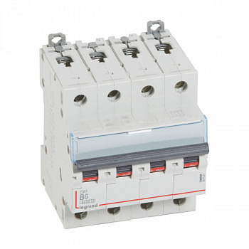 Автоматический выключатель DX3 6000 10kA 6A 4П тип В. Legrand