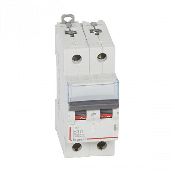 Автоматический выключатель DX3 6000 10kA 10A 2П тип В. Legrand