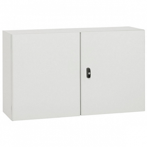 Металлический шкаф Atlantic IP55 IK10 RAL 7035 600x1000x300 горизонтальный 2 двери. Legrand 
