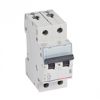 Автоматический выключатель TX3 10kA 6A 2П тип С. Legrand