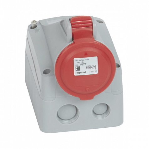 Розетка накладная IP44 380/415В 16A 3К+Н+З P17 Tempra Pro. Legrand