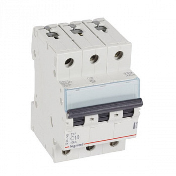 Автоматический выключатель TX3 10kA 10A 3П тип С. Legrand