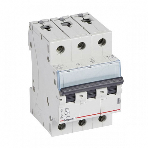 Автоматический выключатель TX3 10kA 6A 3П тип С. Legrand