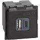 Зарядное устройство USB Стандарт A-С 3000мА 2 модуля LIVING NOW