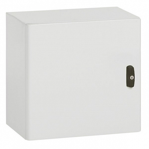 Металлический шкаф Atlantic IP66 IK10 RAL 7035 400x400x200 квадратный. Legrand