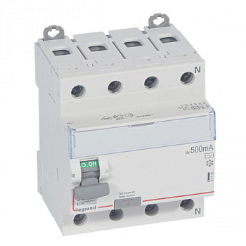 УЗО DX3 4П 500mA 80А тип AC N справ. Legrand