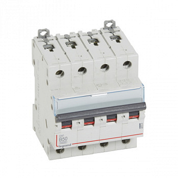 Автоматический выключатель DX3 6000 10kA 50A 4П тип В. Legrand