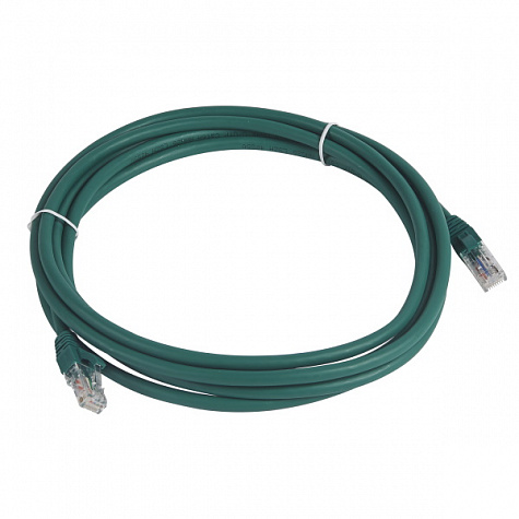Патч-корд RJ 45 кат. 6 U/UTP LSZH неэкранированный 3 м зеленый. Legrand