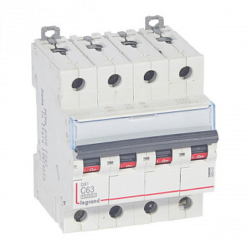 Автоматический выключатель DX3 10000 16kA 63A 4П тип С. Legrand