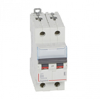 Автоматический выключатель DX3 6000 10kA 6A 2П тип В. Legrand