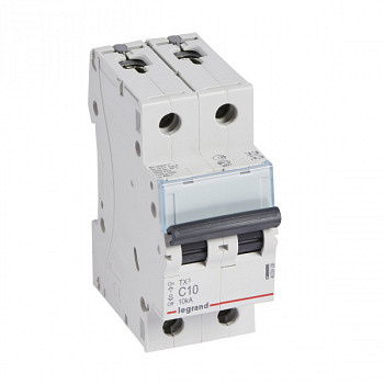 Автоматический выключатель TX3 10kA 10A 2П тип С. Legrand