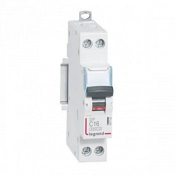 Автоматический выключатель DX3 6000 10kA 16A 1П+N тип C. Legrand