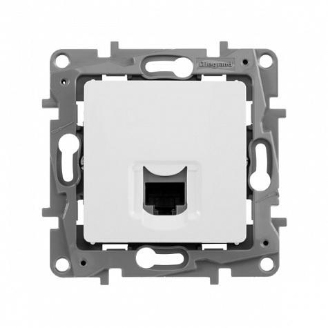 Розетка компьютерная RJ45 UTP кат.5e Белый. Legrand Etika