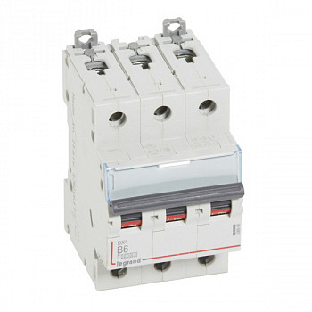 Автоматический выключатель DX3 10000 16kA 6A 3П тип В. Legrand