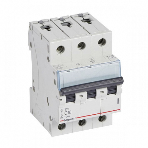 Автоматический выключатель TX3 10kA 16A 3П тип С. Legrand
