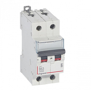 Автоматический выключатель DX3 10000 16kA 63A 2П тип В. Legrand