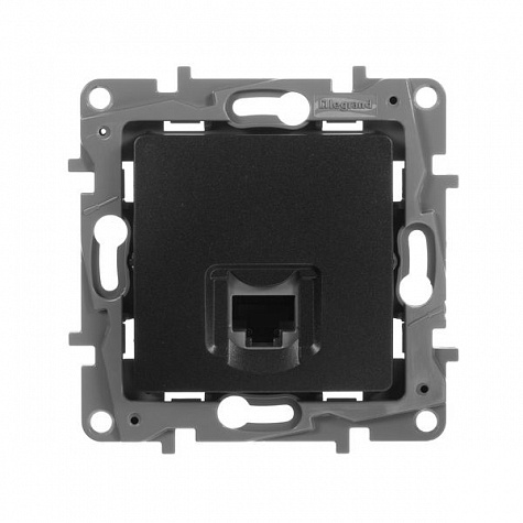 Розетка компьютерная RJ45 UTP кат.5e Антрацит. Legrand Etika