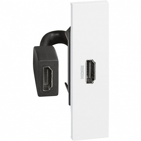 Розетка HDMI с предварительным подключением 1 модуль Цвет Белый LIVING NOW