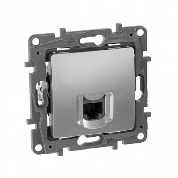 Розетка компьтерная RJ45 UTP кат.6 Алюминий. Legrand Etika