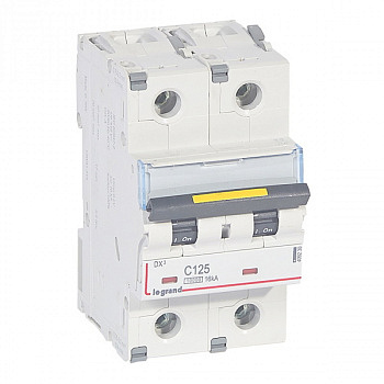 Автоматический выключатель DX3 10000 16kA 125A 2П тип С. Legrand
