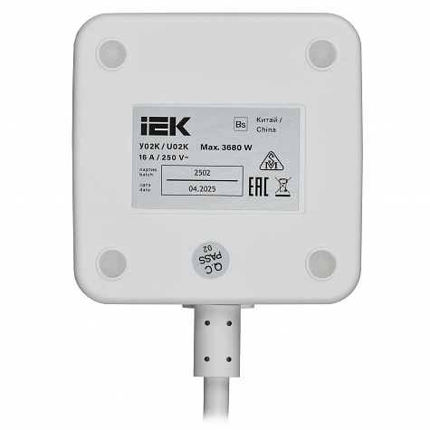 DOMINIC Удлинитель Qi10Вт У02К 1,3м 3х1мм2 USB A+C Белый