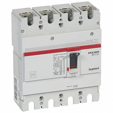 Legrand DRX250 термомагнитный 200A 4П 25KA