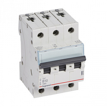 Автоматический выключатель TX3 10kA 10A 3П тип В. Legrand