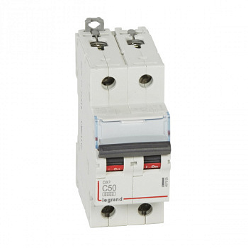 Автоматический выключатель DX3 6000 10kA 50A 2П тип С. Legrand
