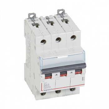 Автоматический выключатель DX3 6000 10kA 63A 3П тип В. Legrand