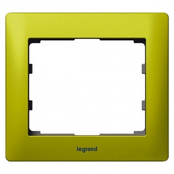 Рамка 1 пост металлическая Зеленый Металл/Magic Green. Legrand Galea Life