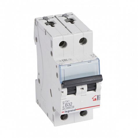 Автоматический выключатель TX3 6kA 32A 2П тип В. Legrand