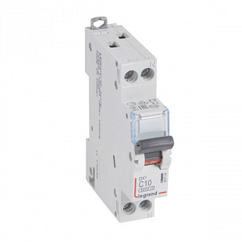 Автоматический выключатель DX3 6000 10kA 10A 1П+N тип C. Legrand