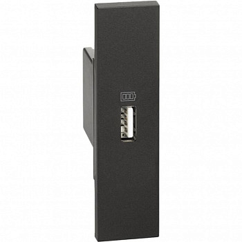 Зарядное устройство USB Стандарт А 1500мА 1 модуль Цвет Черный LIVING NOW