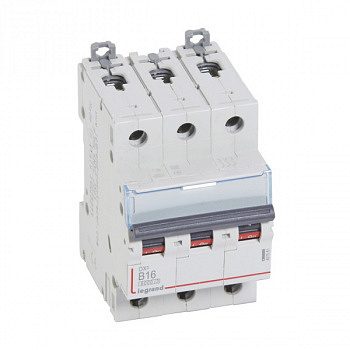 Автоматический выключатель DX3 6000 10kA 16A 3П тип В. Legrand