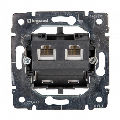 Розетка двойная телефонная RJ 11 Galea Life. Legrand