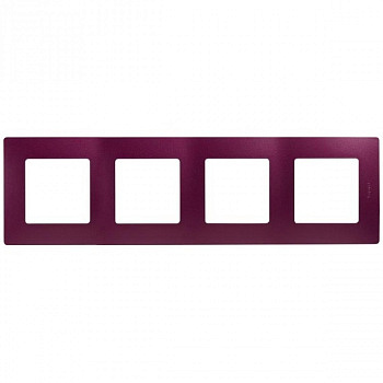 Рамка 4 поста Сливовый Legrand Etika