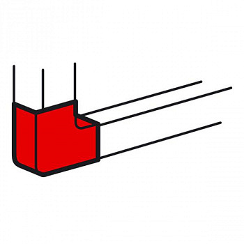 Плоский неизменяемый угол Metra 90° для 85x50. Legrand