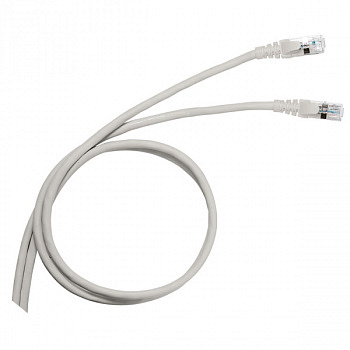 Патч-корд U/UTP кат. 5е PVC 1м серый. Legrand 