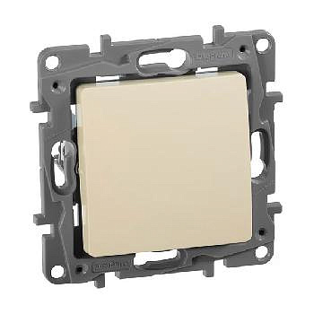Переключатель проходной одноклавишный 10AХ 250В Слоновая кость. Legrand. Etika