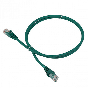 Патч-корд RJ 45 кат. 6 U/UTP LSZH неэкранированный 1 м зеленый. Legrand